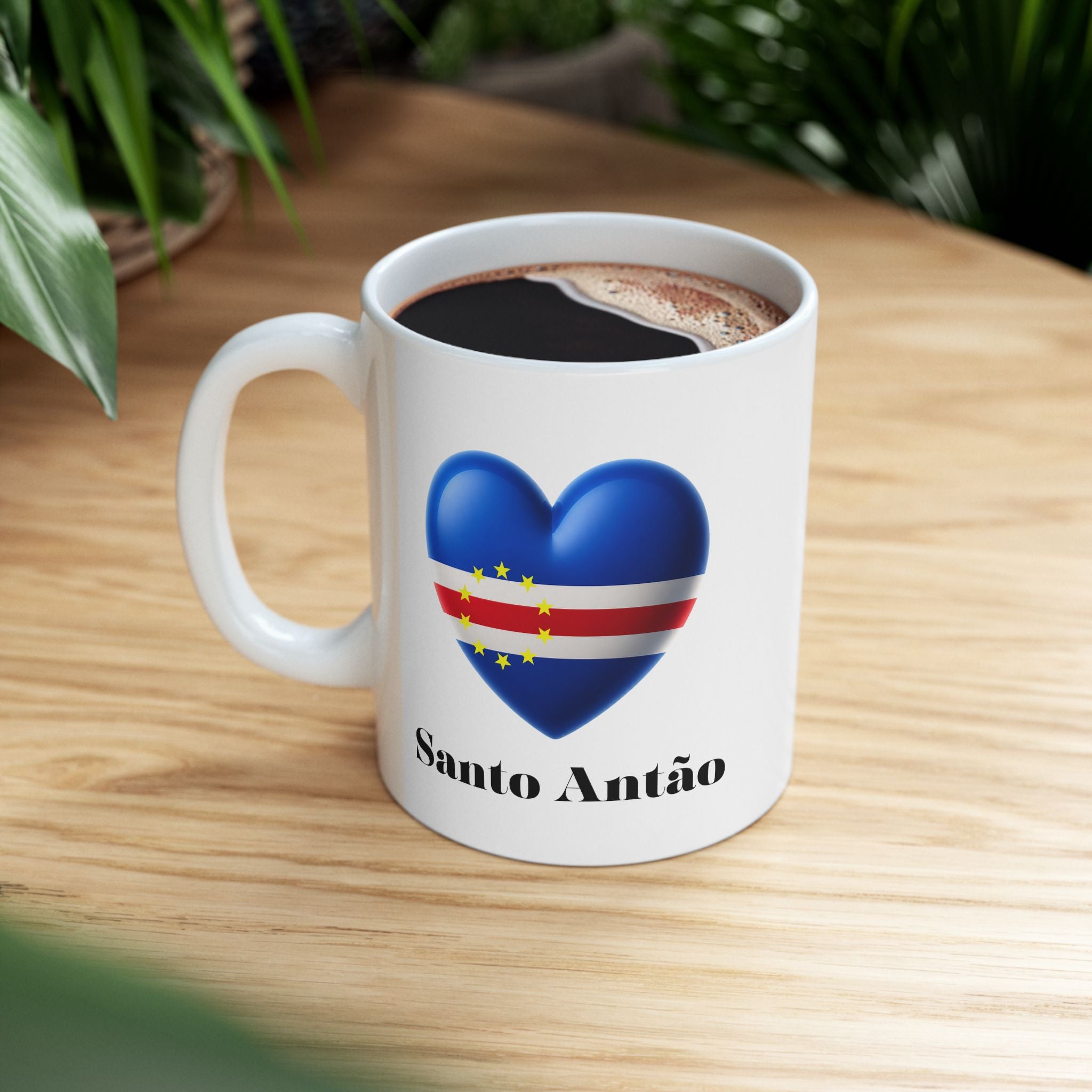 Santo Antão Island Heart Mug