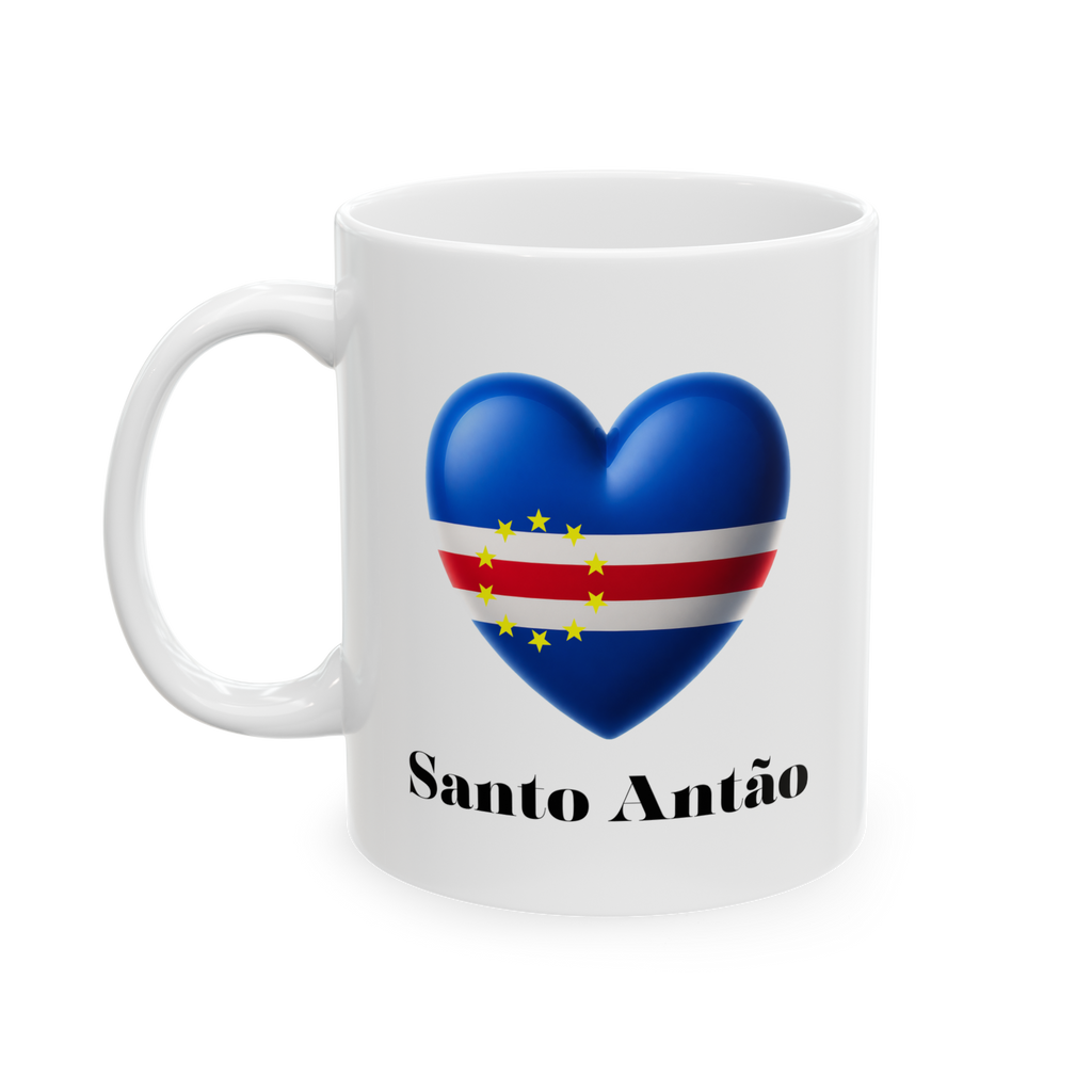 Santo Antão Island Heart Mug