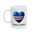Santo Antão Island Heart Mug